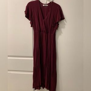 Shibever Maroon Dress